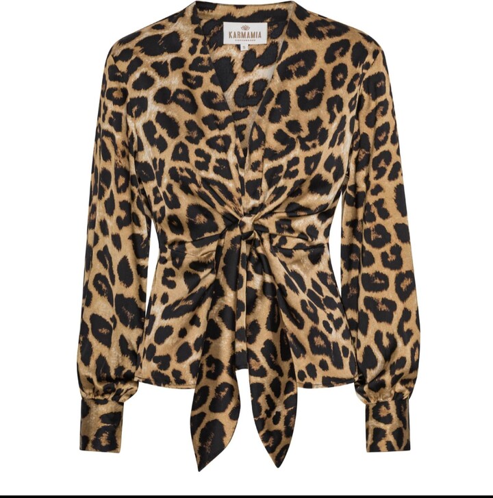 Karmamia Women's Blair Blouse In Leopard