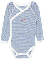 Thumbnail for your product : Petit Bateau Striped cotton bodysuit small newborn-12 months - for Men