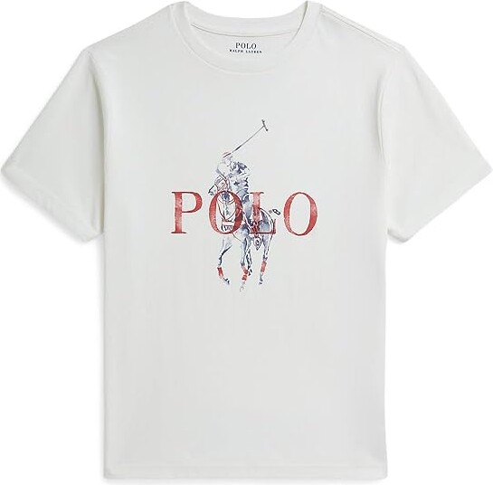 Polo Ralph Lauren Kids Big Pony Cotton Jersey T-Shirts (Big Kid) Boy's T Shirt Deckwash White : LG (14-16 Big Kid)