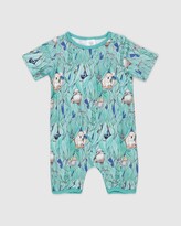 Thumbnail for your product : Walnut Melbourne Boy's Green Shortsleeve Rompers - May Gibbs River Romper - Babies - Size Newborn at The Iconic