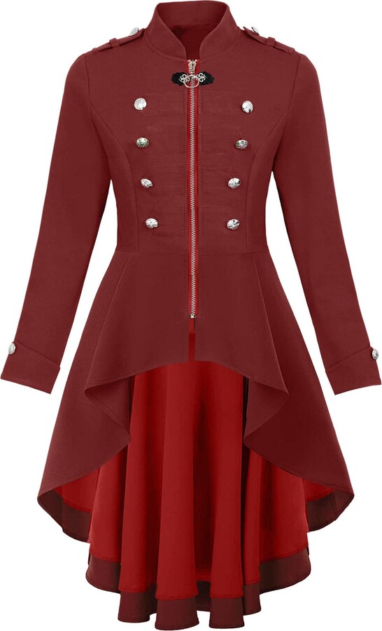 Manteau Cruella Manteau Long Femme Style Steampunk Gothique