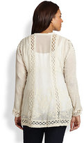 Thumbnail for your product : Johnny Was Johnny Was, Sizes 14-24 Tasha Button-Front Blouse