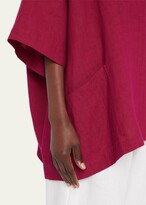 Thumbnail for your product : eskandar Angle-To-Front 3/4-Sleeve Scoop-Neck Tunic Shirt (Long Length)