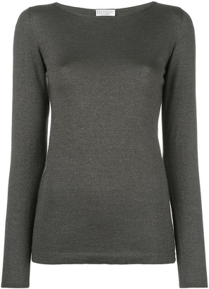Brunello Cucinelli plain sweatshirt - women - Silk/Polyamide/Polyester/Cashmere - M