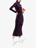 Thumbnail for your product : Marta Jakubowski cut out velvet midi dress