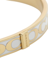 Thumbnail for your product : Coach Gold plated enamel logo bracelet