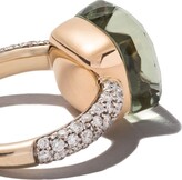 Thumbnail for your product : Pomellato 18kt rose & white gold Nudo prasiolite & diamond ring