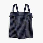 Thumbnail for your product : J.Crew Petite Point Sur turnover top in striped linen-cotton