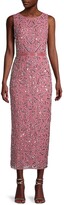 Thumbnail for your product : Mac Duggal Triangle Bead & Sequin Pattern Midi Sheath Dress