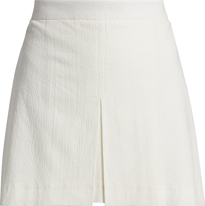 Frame Women's The Seersucker Cotton Skort - White - Size 00