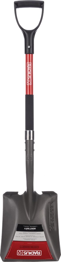 Radius Premium 43L D-Handle Square-Point Shovew/Steel Shaft