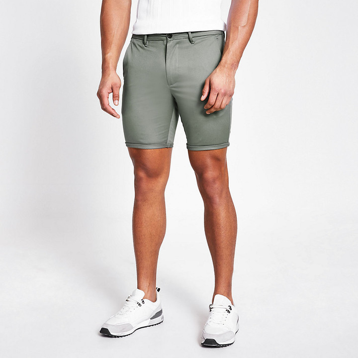 mens skinny green chinos