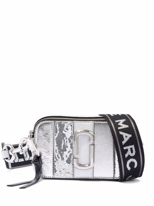 Marc Jacobs The Snapshot metallic-stripe bag - ShopStyle