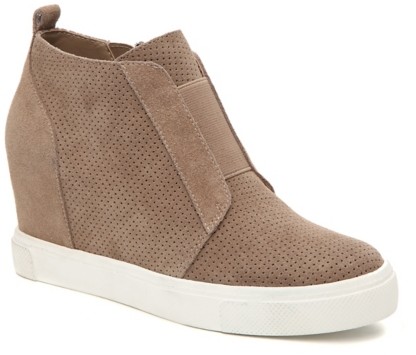 steve madden suede wedge sneakers