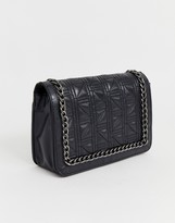 Thumbnail for your product : ASOS Design DESIGN square quilt chain cross body bag