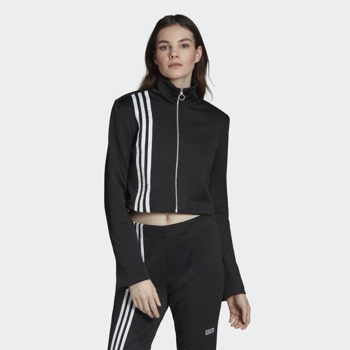 cropped adidas track jacket