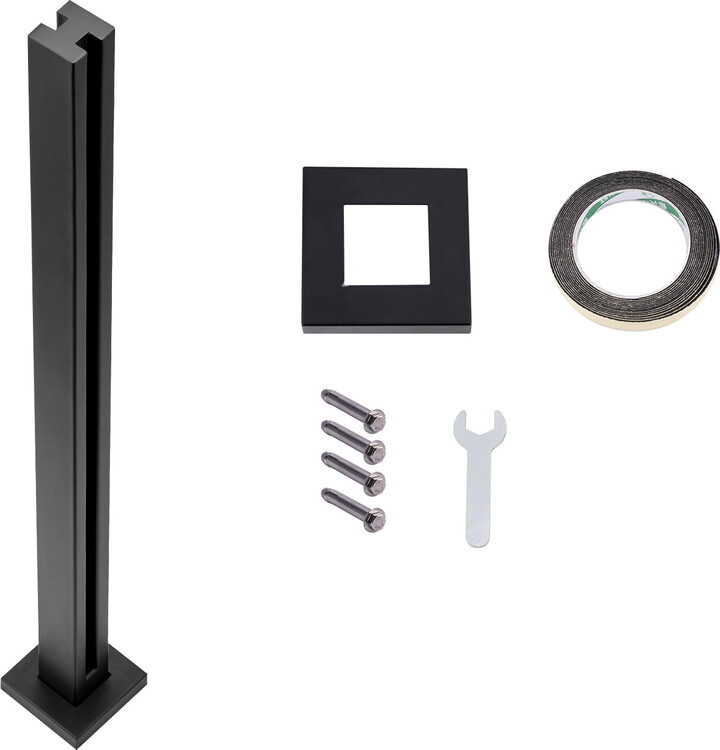 KFFKFF Glass Fastener, 37.4" Tall Glass Balustrade Support for 0.39"-0.47" Thick Toughened Glass, 304 Grade Stainless Steel Glass Attachment Clamp, Glass Ledge Support