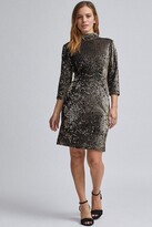 Thumbnail for your product : Dorothy Perkins Women's Petite Silver Sequin Shift Dress - metallic silver - 14