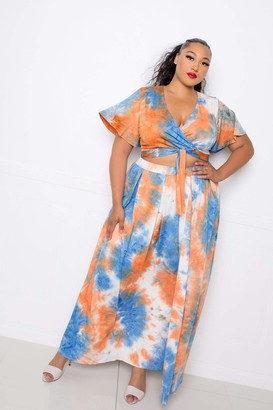 plus size maxi skirt set