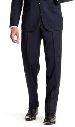 JB Britches Navy Glenplaid Wool Flat Front Side Vent Suit