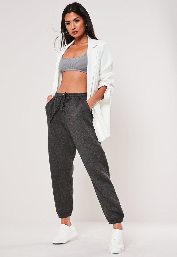 petite oversized grey joggers