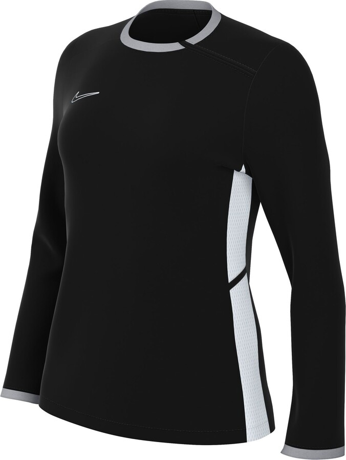 Nike Women's Swift Dri-FIT UV Long Sleeve Running Shirt, XS, Black/Wolf Grey/White/Wht