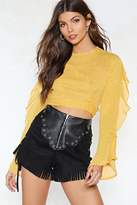 Thumbnail for your product : Nasty Gal Play Back Ruffle Blouse