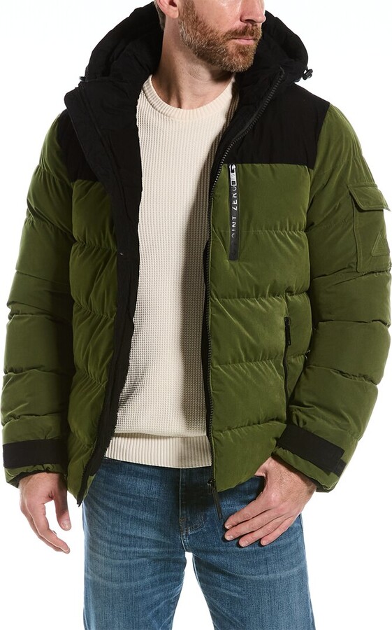 Mens Quilted Jacket With Corduroy Shoulder | ShopStyle