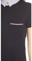 Thumbnail for your product : Band Of Outsiders Knit Top with Shirt Collar
