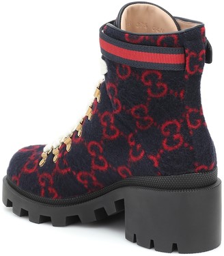 Gucci Trip GG wool ankle boots