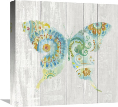 East Urban Home 'Spring Dream Paisley IX' Framed Print on Canvas