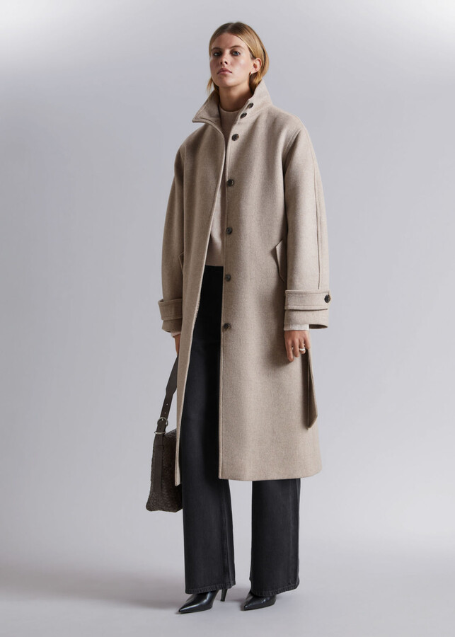And other stories Relaxed Belted Wool Coat ShopStyle