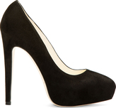Thumbnail for your product : Brian Atwood Black Suede Platform Obsession Pumps