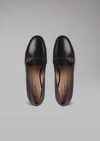 Thumbnail for your product : Giorgio Armani Leather Moccasins With Logo Detail
