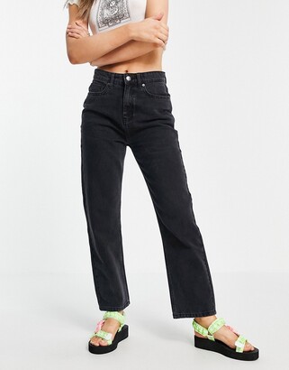 Don't Think Twice DTT Katy high waist cropped straight jeans in