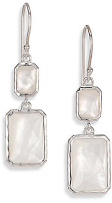 Ippolita Rock Candy Mother-Of-Pearl, Clear Quartz & Sterling Silver Snowman Rectangle Drop Earrings