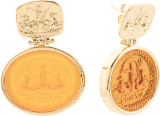 TJMAXX 18Kt Gold Plated Sterling Silver Neptune Earrings For Women