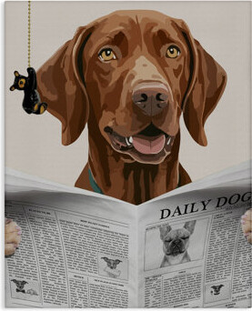 Daily Hound Bathroom Humor Canvas, design by Jesse Keith