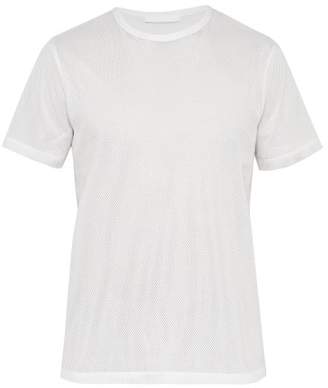 Helmut Lang Back Logo Print Mesh T Shirt - Mens - White