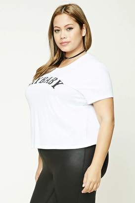 Forever 21 FOREVER 21+ Plus Size Crybaby Graphic Tee