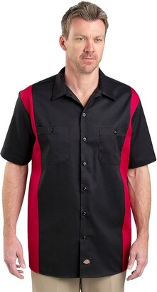 Dickies Men's Regular-Fit Colorblock Button-Down Work Shirt