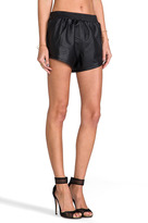 Thumbnail for your product : Viparo Bailey Leather Track Shorts