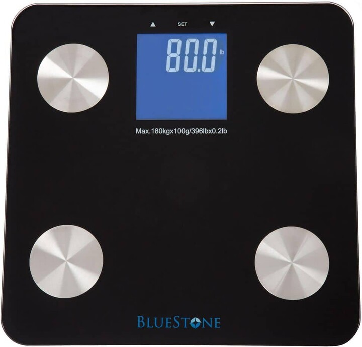 Bluestone Digital Large LCD Display Body Fat Scale in Black