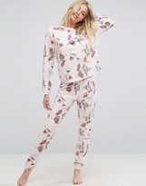 Thumbnail for your product : ASOS LOUNGE Inky Floral Sweatshirt