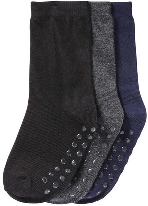 Joe Fresh Toddler Boys’ 3 Pack Black Crew Socks, Black (Size 3-5)