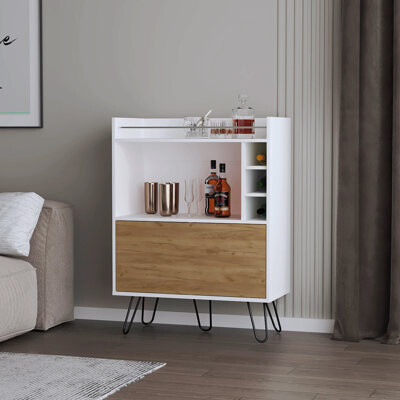 George Oliver Storage Bar Cabinet With Drop-Down Door And Wine Storage