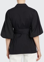Thumbnail for your product : Lafayette 148 New York Wexler Belted Stretch Cotton Jacket