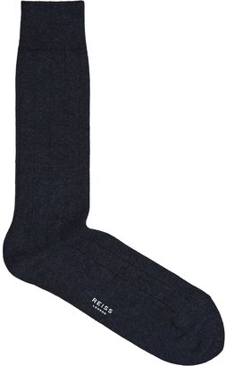 Reiss Napoli - Ribbed Socks in Blue, Mens