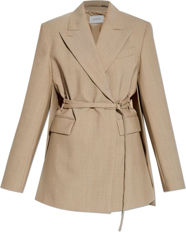 Sportmax Tubinga Long Double-Breasted Blazer