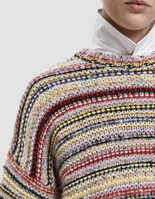 Ganni Mixed Knit Striped Sweater